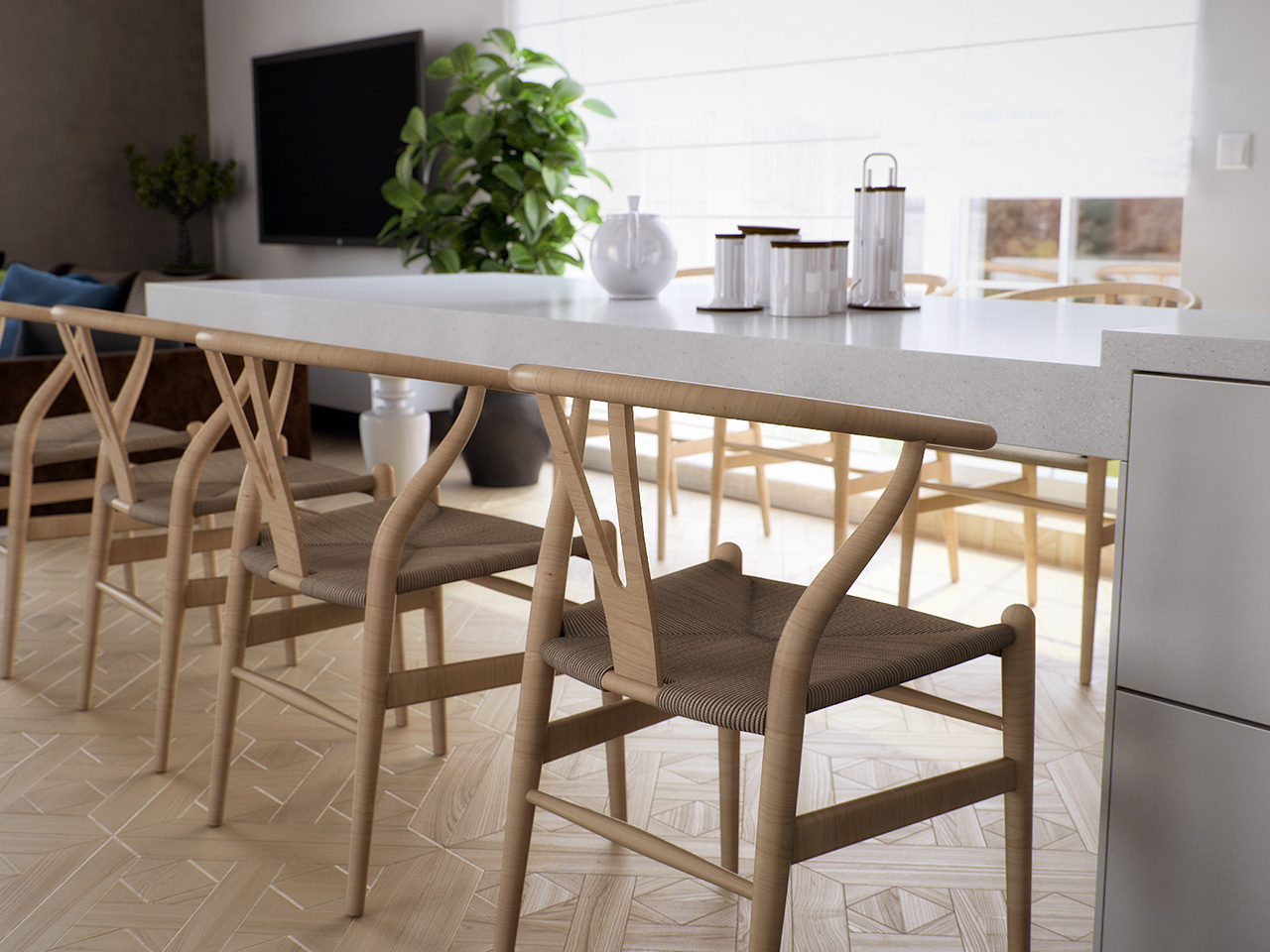 Modern House Dining Table VIZPARK™