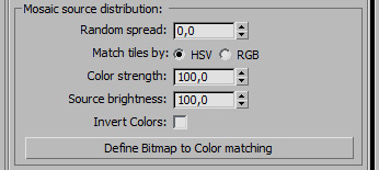 Mosaic Source Distribution Mosaic Source gui